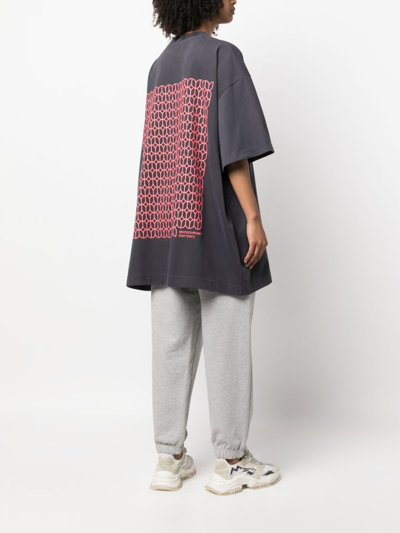 Monochrome Logo-print Cotton T-shirt In Grey