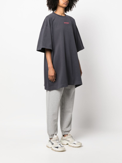 Monochrome Logo-print Cotton T-shirt In Grey
