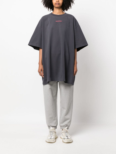 Monochrome Logo-print Cotton T-shirt In Grey