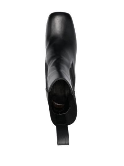 Shop Rick Owens Leather Platform Boots In Black
