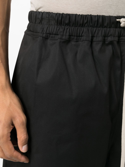 Shop Rick Owens Drawstring Cotton-blend Shorts In Black