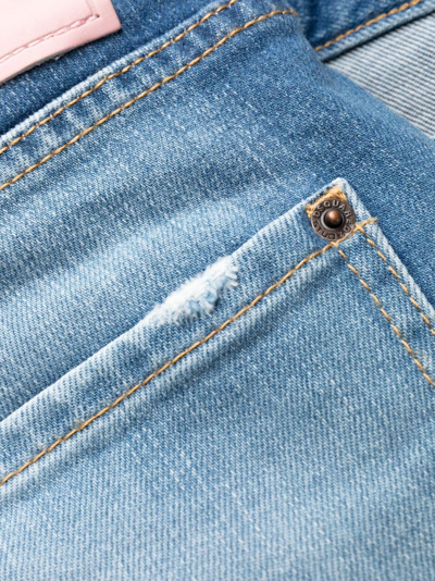 Dsquared2 Logo-plaque Tapered Jeans In Blue