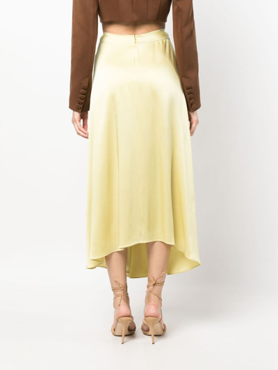 Shop Stella Mccartney Wrap Asymmetric Skirt In Green