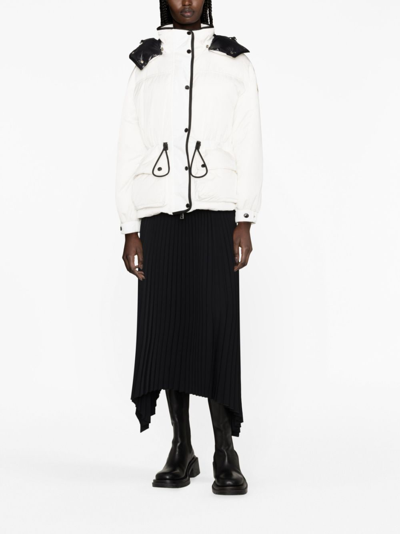 Moncler Hooded Puffer Jacket In White