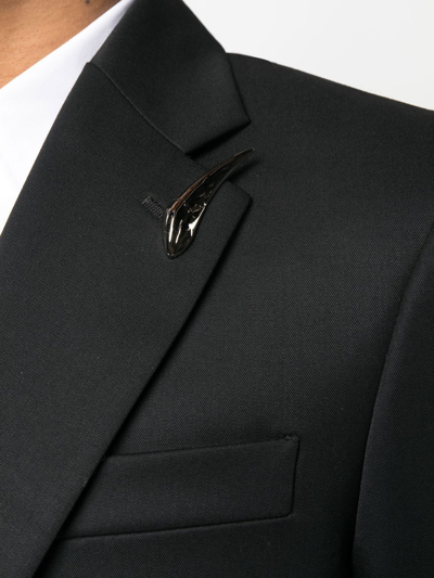 Roberto Cavalli Single-breasted Wool Jacket In Black