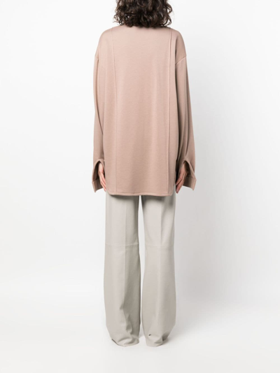 Shop Styland Long-sleeved Cotton Shirt In Neutrals
