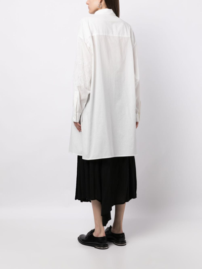 Shop Y's Asymmetric Lace-trim Shirt In White