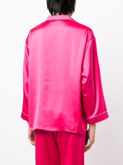 Mira Mikati Embroidered-doll Buttoned Pyjama Top In Pink