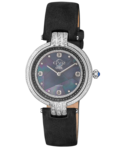 Shop Gv2 By Gevril Women's Matera Swiss Quartz Black Leather Watch 35mm