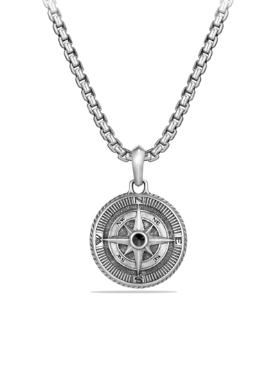 Shop David Yurman Men's Maritime Sterling Silver & Black Diamond Compass Amulet
