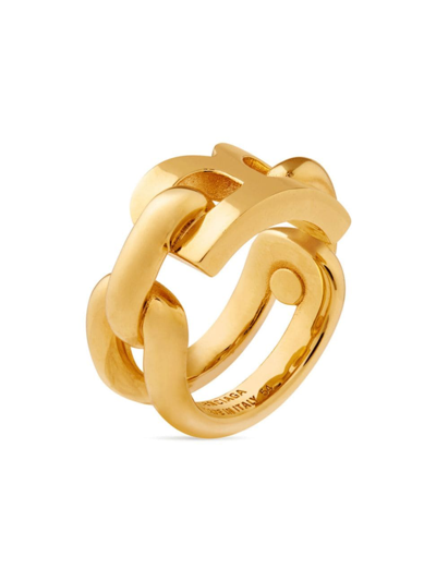 Shop Balenciaga Women's B Chain 2.0 Ring In Gold