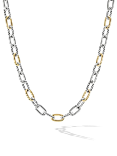 Shop David Yurman Women's Madison Chain Necklace In Sterling Silver With 18k Yellow Gold