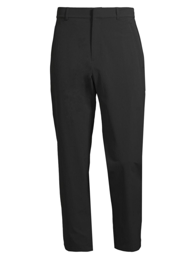 Shop Alo Yoga Men's Co-op Cropped Tech Trouser In Black