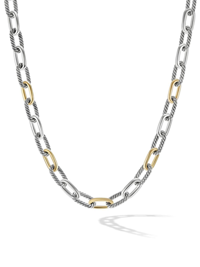 Shop David Yurman Women's Madison Chain Necklace In Sterling Silver With 18k Yellow Gold