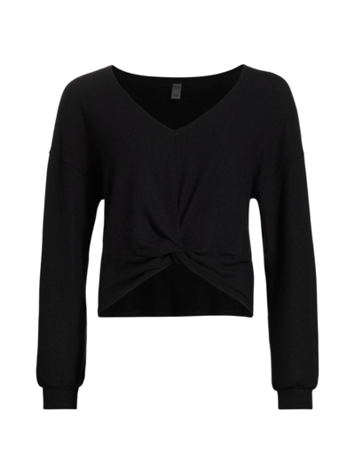 Shop Beyond Yoga Women's Twist-up Reversible Sweater In Black