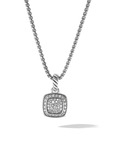 Shop David Yurman Women's Petite Albion Pendant Necklace With Pavé Diamonds In Sterling Silver