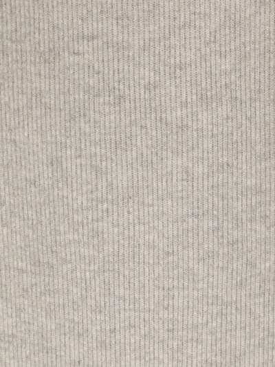 Brunello Cucinelli, Cashmere Chiné Rib Knit Scarf, Grey, One Size