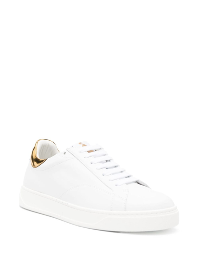 Shop Lanvin Dbb0 Leather Sneakers In White