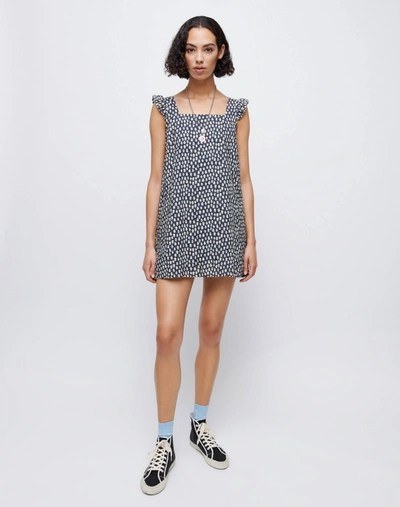 Shop Re/done 90s Shift Dress In Navy Floral