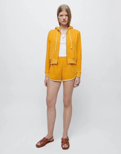 Shop Re/done 90s Terry Cloth Short In Marigold