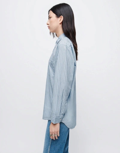 Shop Re/done 90s Upcycled Oversized Shirt In Light Blue
