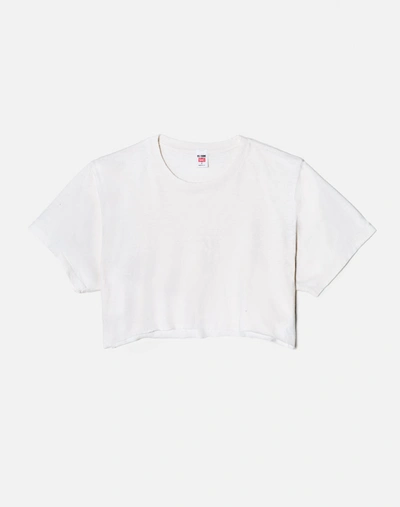 Shop Hanes Cropped Loose Tee In White