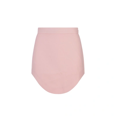 Shop Casablanca Wool Mini Skirt In Pink