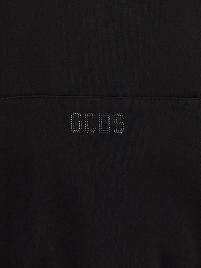 Shop Gcds Sequin Logo Hoodie Sweatshirt Black