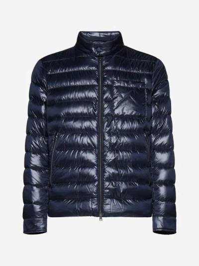 Shop Herno Quilted Ultralight Nylon Down Jacket In Blue