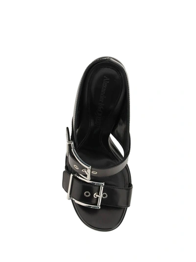 Shop Alexander Mcqueen Sandals In Black/silver