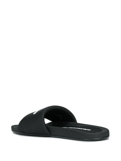 Shop Alexander Wang Slippers With Print In Black