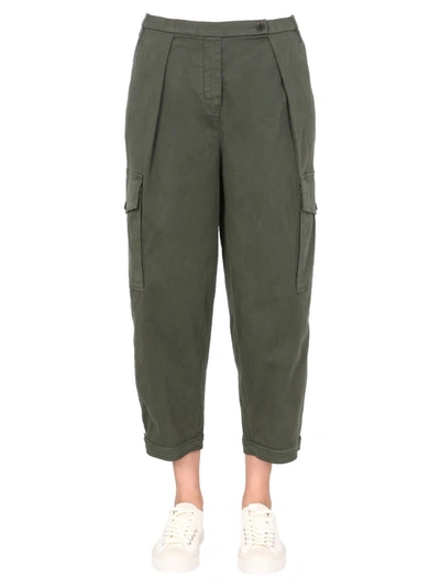 Shop Aspesi Cargo Pants In Green
