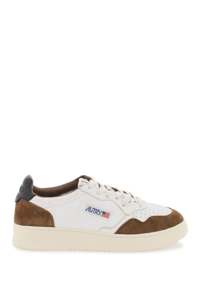 Shop Autry Leather Low Medalist Sneakers In Multicolor