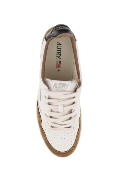 Shop Autry Leather Low Medalist Sneakers In Multicolor