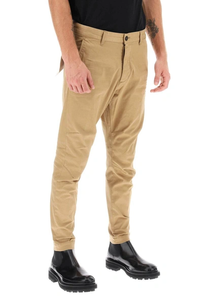 Shop Dsquared2 Sexy Chino Pants In Brown