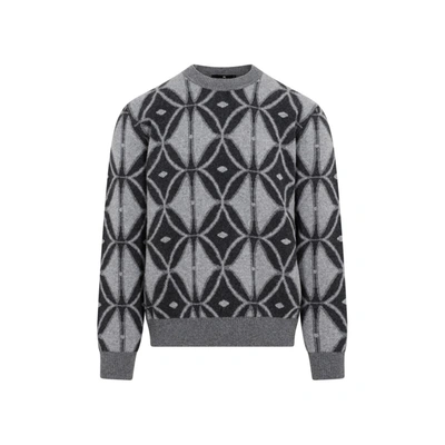 Shop Etro Crewneck Jumper Sweater In Grey