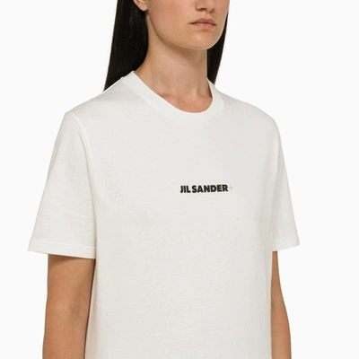 Shop Jil Sander Porcelain T-shirt With Logo In White