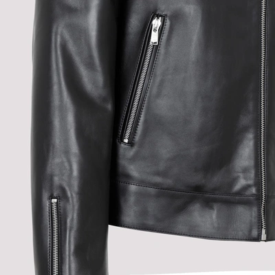 Shop Lanvin Leather Zipped Jacket In Black
