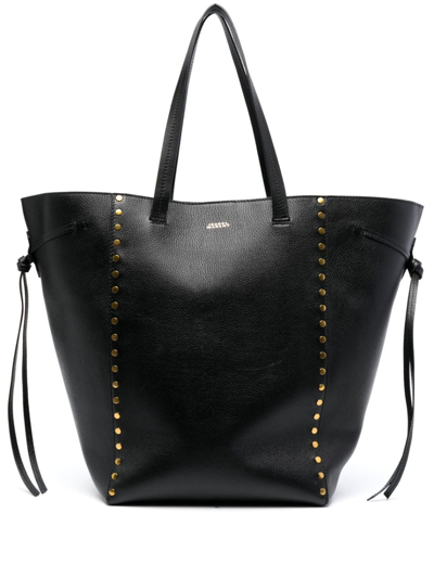 Shop Isabel Marant Oskan Leather Tote Bag In 黑色