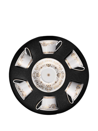 Versace Medusa Gala Low Coffee Cup And Saucer In White
