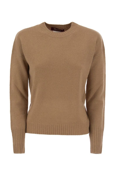 Shop Max Mara Studio Alinda - Cashmere Yarn Sweater In Camel