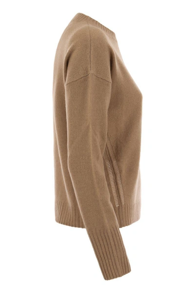 Shop Max Mara Studio Alinda - Cashmere Yarn Sweater In Camel