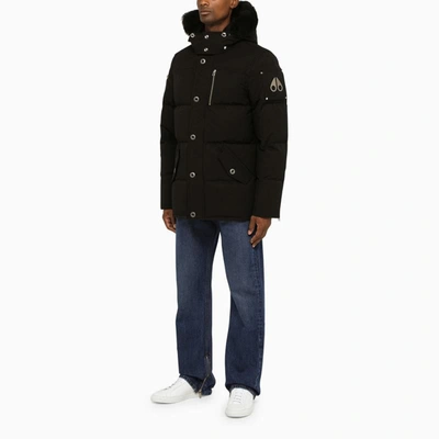 Shop Moose Knuckles Jacket With Detachable Hood In Black
