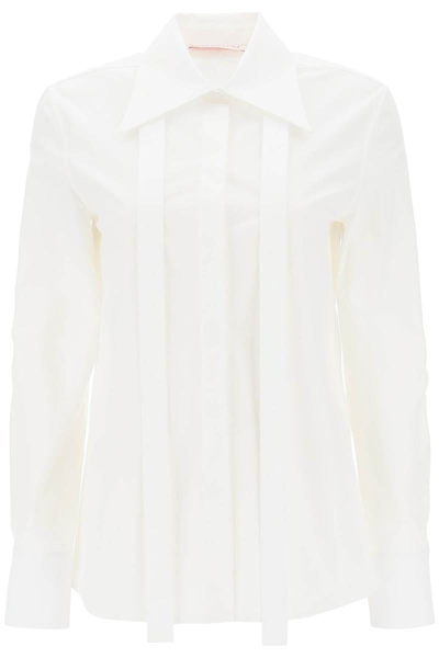 Shop Valentino Garavani Cotton Poplin Shirt In White