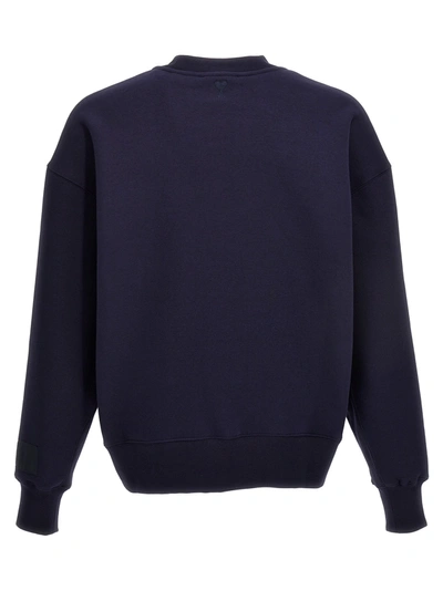 Shop Ami Alexandre Mattiussi Cotton Blend Sweatshirt Blue