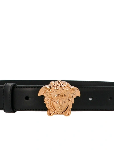 Shop Versace Medusa Belts In Black