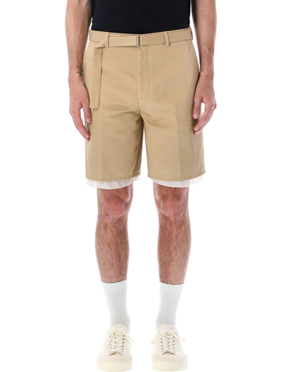 Shop Lanvin Tailored Shorts In Beige