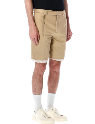 Shop Lanvin Tailored Shorts In Beige