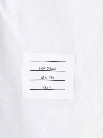 Shop Thom Browne Tricolor Detail Shirt In White