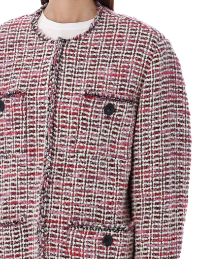 Shop Isabel Marant Dianaza Oversized Tweed Jacket In Multicolor